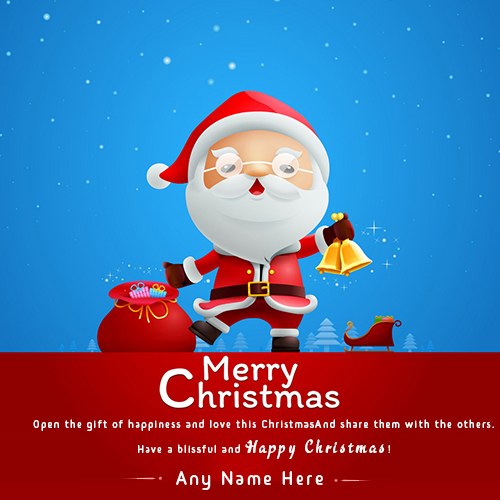 Merry Xmas 2020 Greeting Card With Name Edit