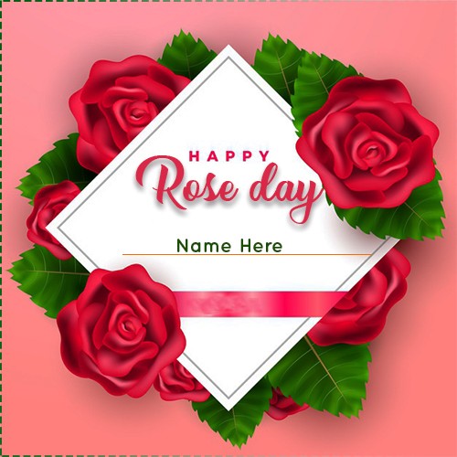 Happy Rose Day 2020 Card For Lover With Name Happy Rose Day 2020 Card For Lover With Name