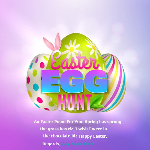 Happy Easter Card In English With Name Happy Easter Card In English With Name