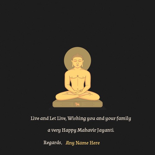 Happy Mahavir Jayanti 2020 Wish Card In Advance With Name Happy Mahavir Jayanti 2020 Wish Card In Advance With Name