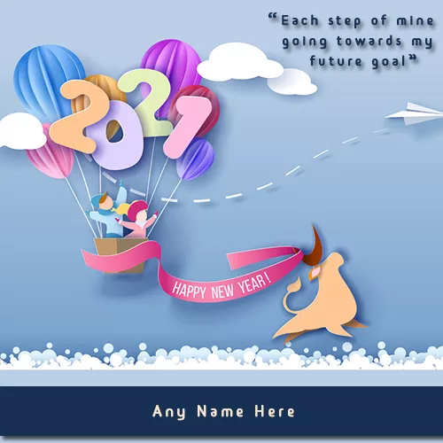 New Year’s Eve Greetings With Name Edit