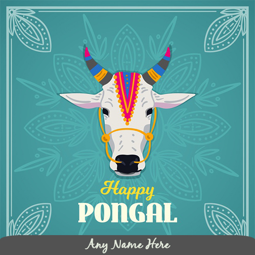 Happy Pongal 2023 Cartoon Photos With Name
