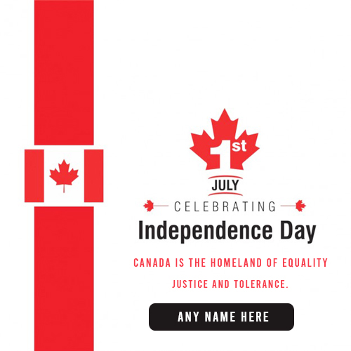 Canada Day 2025 Greeting Card Message With Name