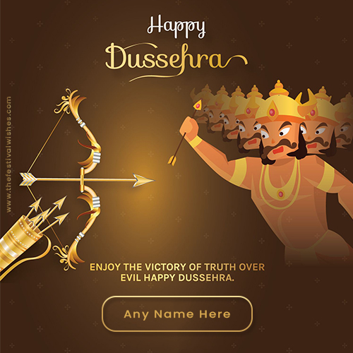 Create Dussehra Vijayadashami 2024 Card With Name Edit