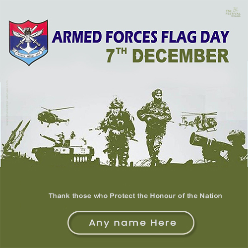 Armed Forces Flag Day 2025 Images With Name