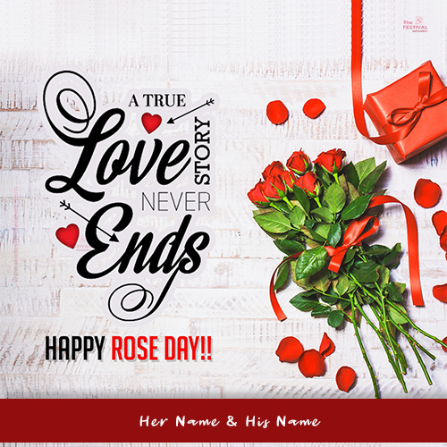 Valentine Rose Day 2025 Images With Name Download