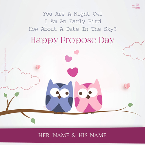 Happy Propose Day 2025 My Love Pics With Name Edit