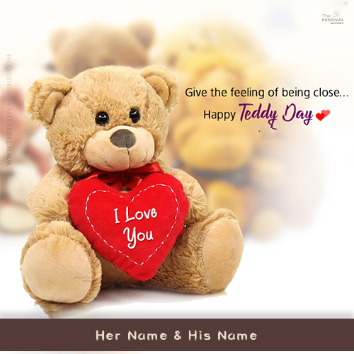 Write Name On Teddy Bear 2025 Images With Love Quotes Download