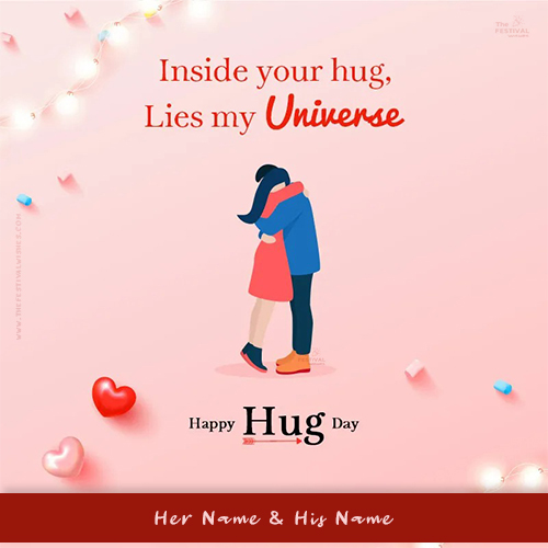 Hug Day 2025 Special Picture With Name Edit