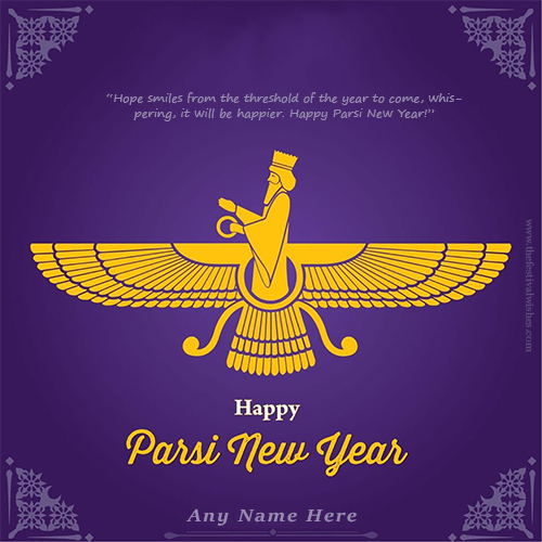 Parsi New Year 2024 Wishes Images With Name And Photo
