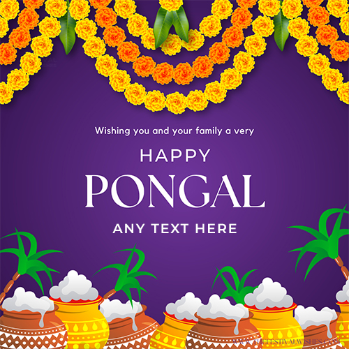 Happy Pongal 2025 Wishes Online Editing Name