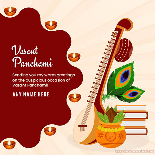 Basant Panchami 2025 Pic With Name Edit Online