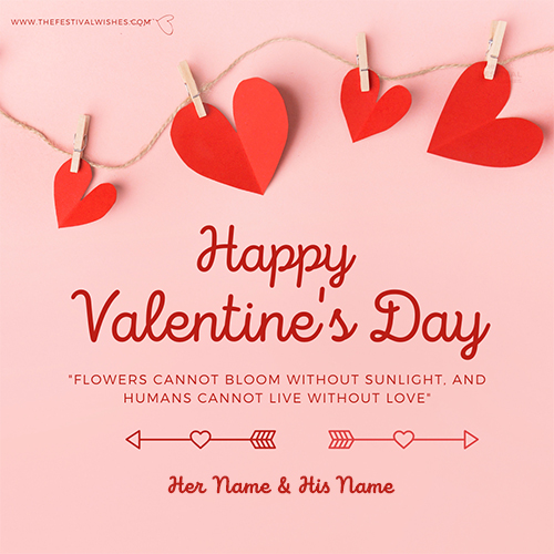 Happy Valentine's Day 2025 Card Messages Images With Name