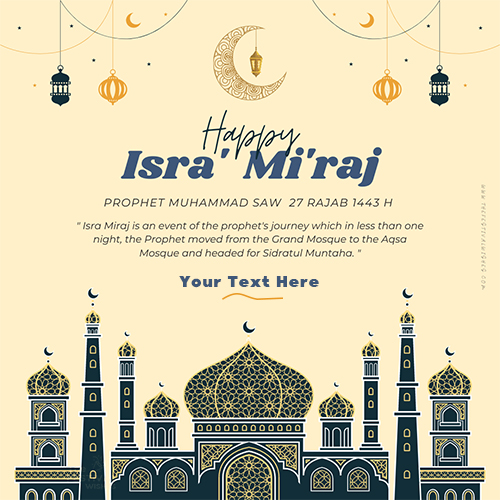 Shab-e-Meraj 2023 With Personalized Images And Name Shab-e-Meraj 2023 With Personalized Images And Name
