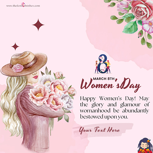 Women's Day 2025 Card Message Quotes With Name Download