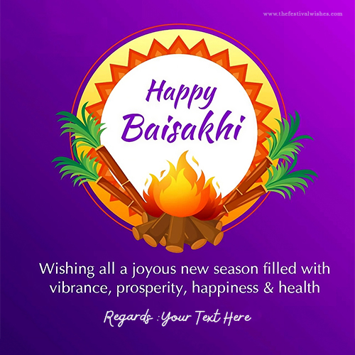 Happy Baisakhi And Tamil New Year 2025 Greetings Images With Name