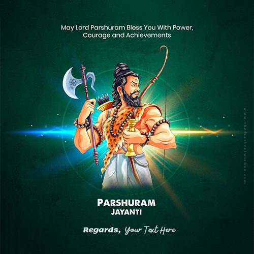 Write Your Name On Lord Parshuram Jayanti 2025 Photo Download