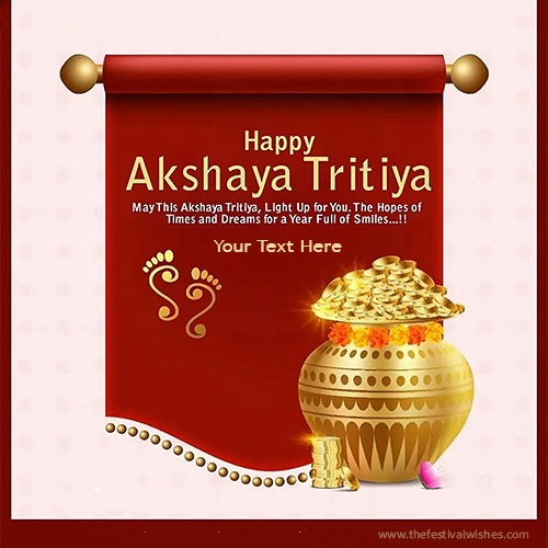 Akshaya Tritiya 2025 Wishes Quotes Images With Name