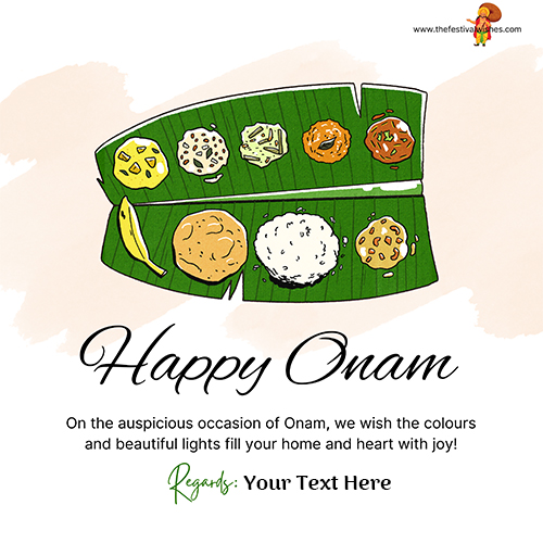 Onam 2025 Greeting With Name And Picture Edit