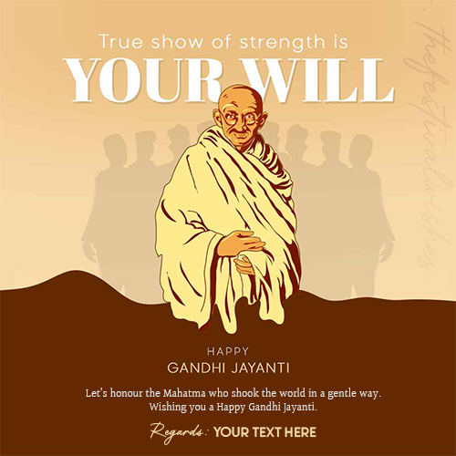 Happy Mahatma Gandhi Jayanti 2025 Whatsapp Images With Name