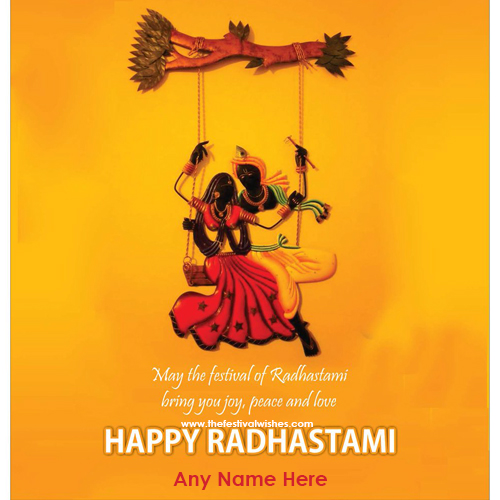 Write Name On Radha Ashtami 2025 Greetings