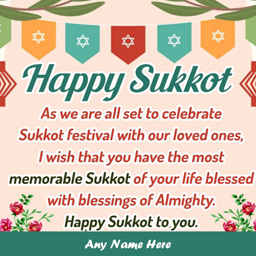Create Your Name On Happy Sukkot 2025 Cards