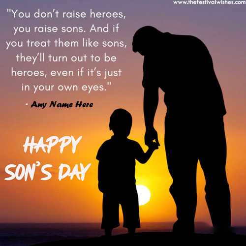 Happy National Sons Day wishes Images Pictures Pics And Photo with name