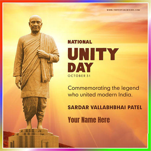 Sardar Vallabhbhai Patel Jayanti 2025 Images With Name