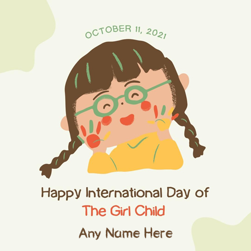 World International Girl Child Day 2025 Pictures With Name