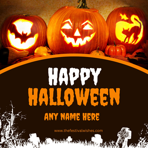 Happy Halloween Pumpkin Day Images With Name