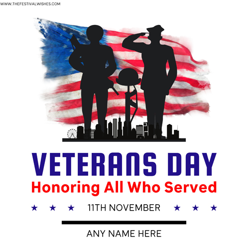 Write Name On Veterans Day 2025 Whatsapp Status