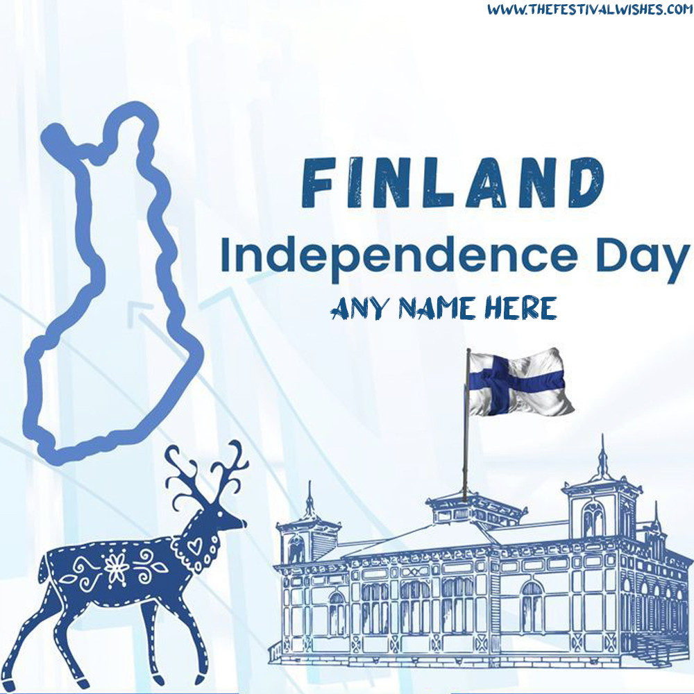 Finland National Day 2025 Images With Custom Name