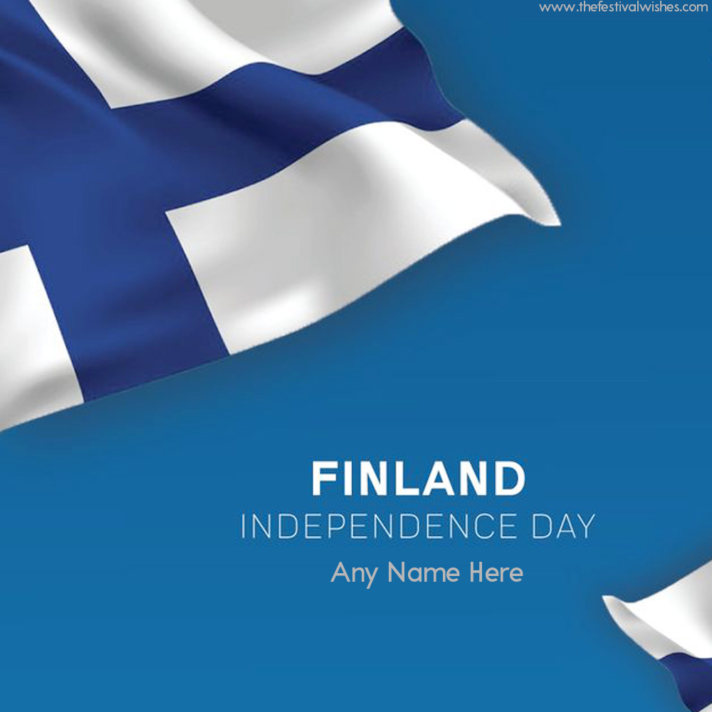 Personalized Finland National Day 2025 Pics With Name