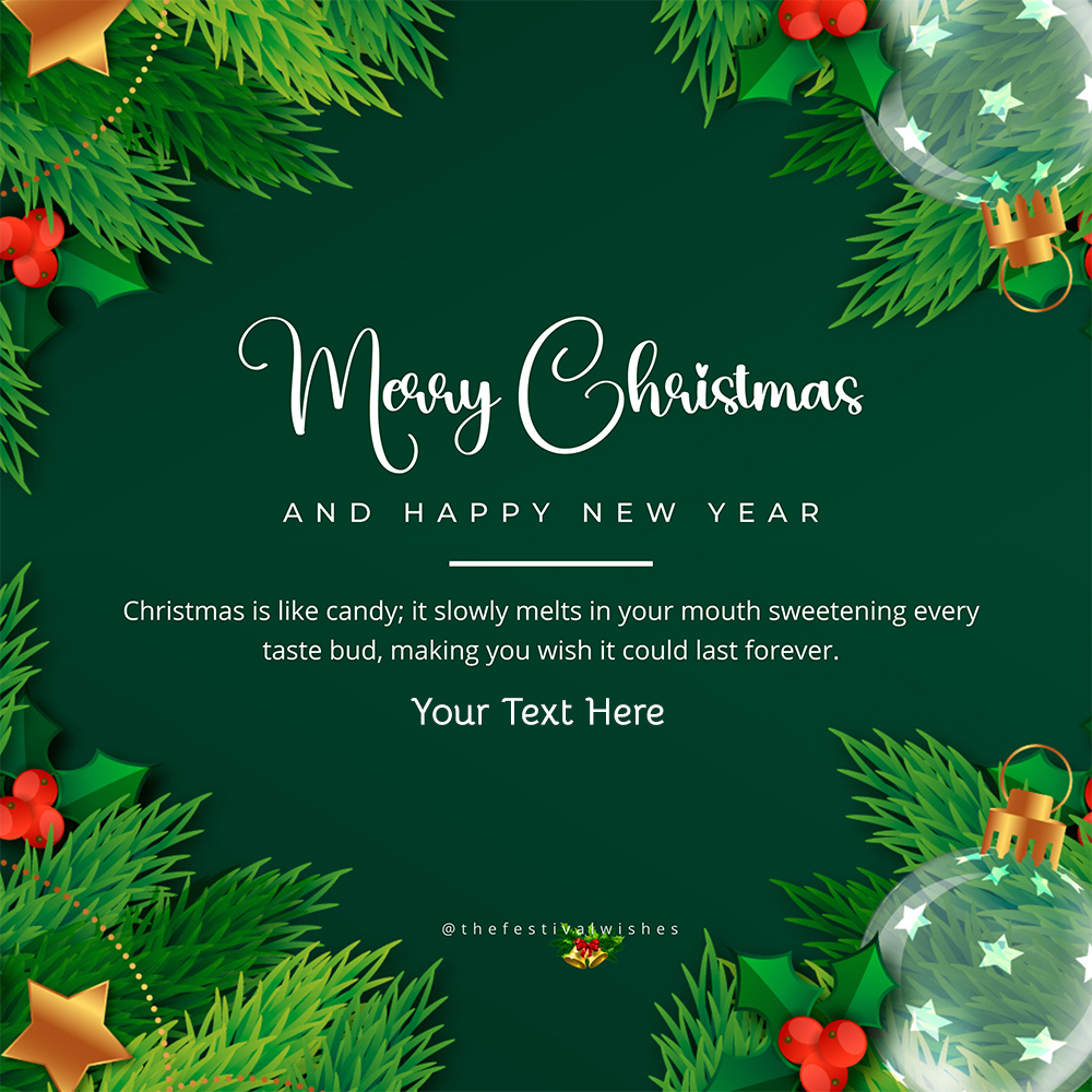 Christmas 2025 Wishing Cards For Friends With Custom Name