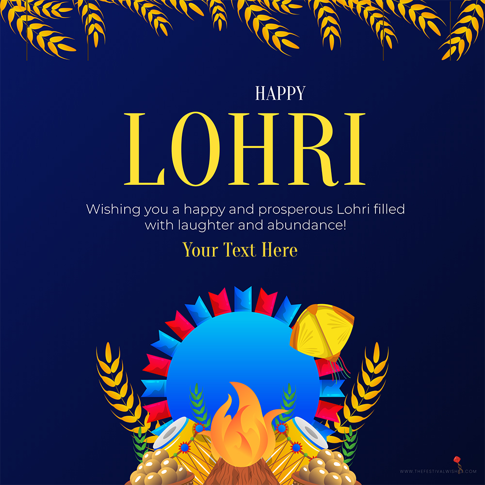 Happy Lohri 2025 Whatsapp Status Dp With Name Download