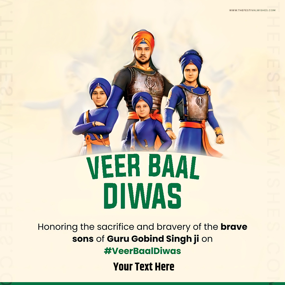 Write Name On Veer Bal Diwas 2025 Theme