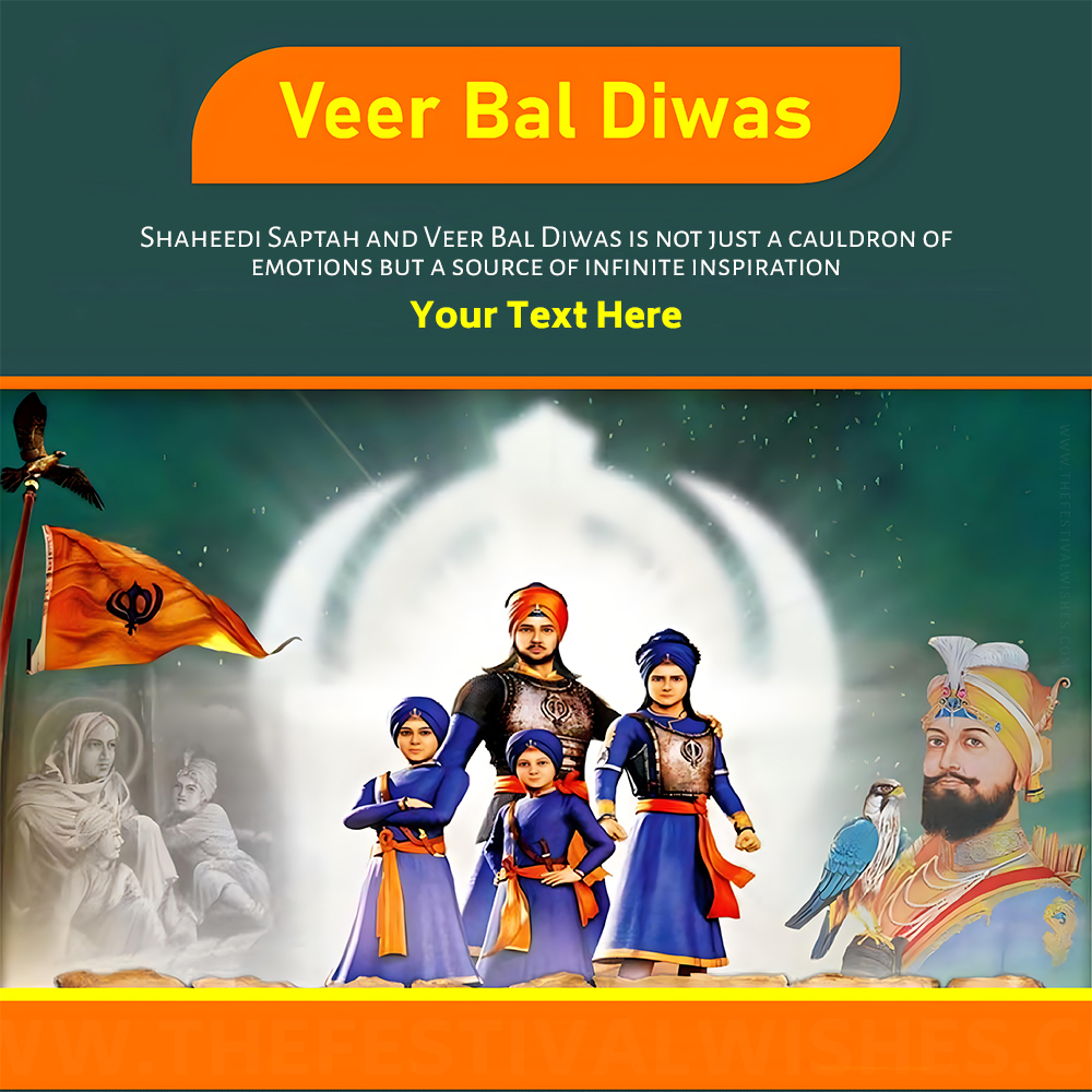 Veer Bal Diwas 2025 Greetings Message Card Editing With Name