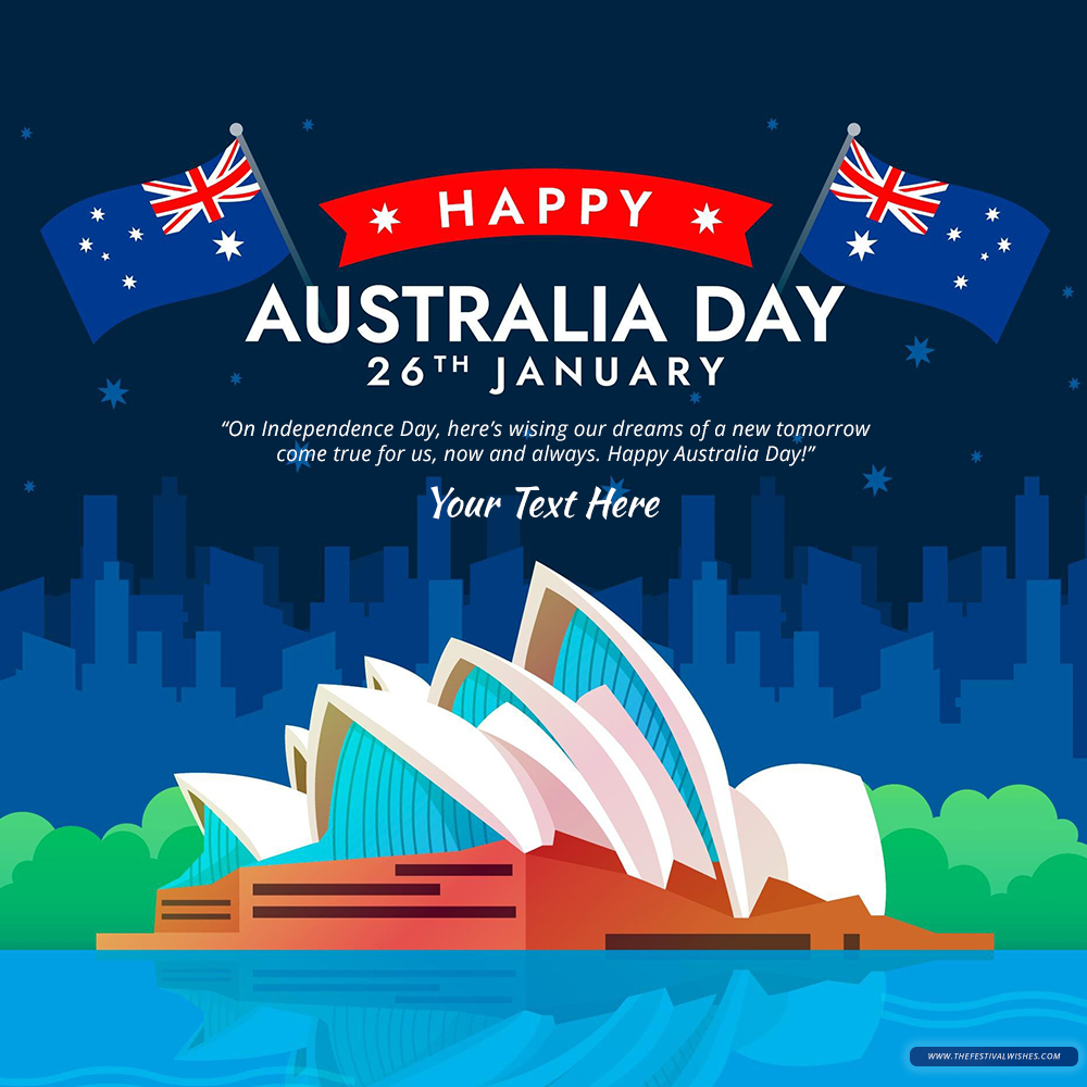 Customized Australia Day 2025 Personal Name Flag Wallpapers Download