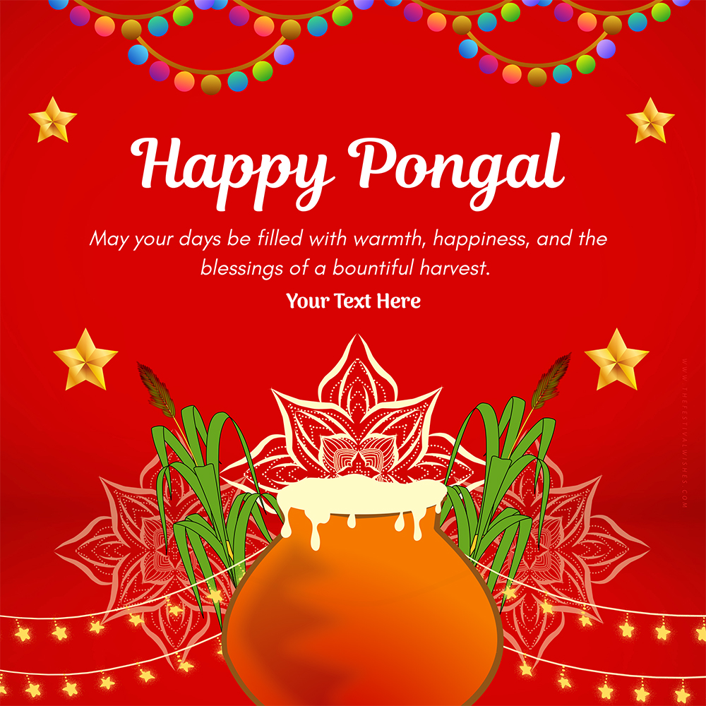 Happy Pongal 2025 Wishes Images For Family With Name In English