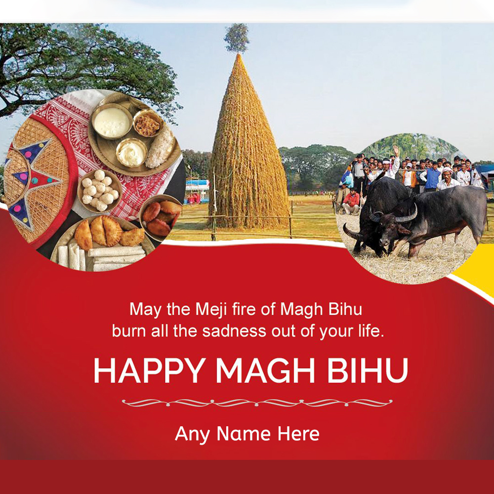 Happy Bhogali Bihu Festival 2025 Wishes Assamese With Name