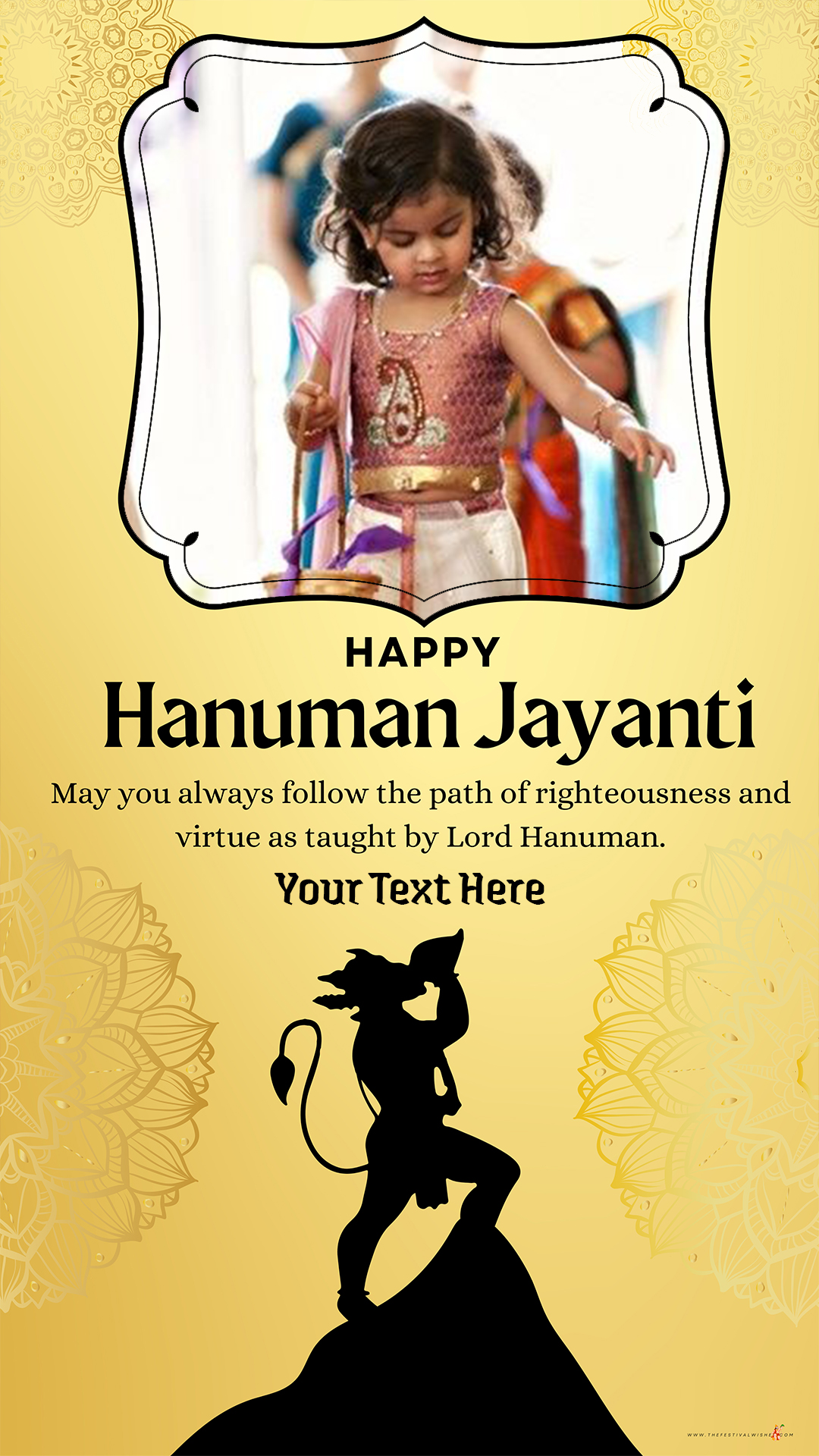 Hanuman Jayanti 2025 Dp Photo Frame With Name