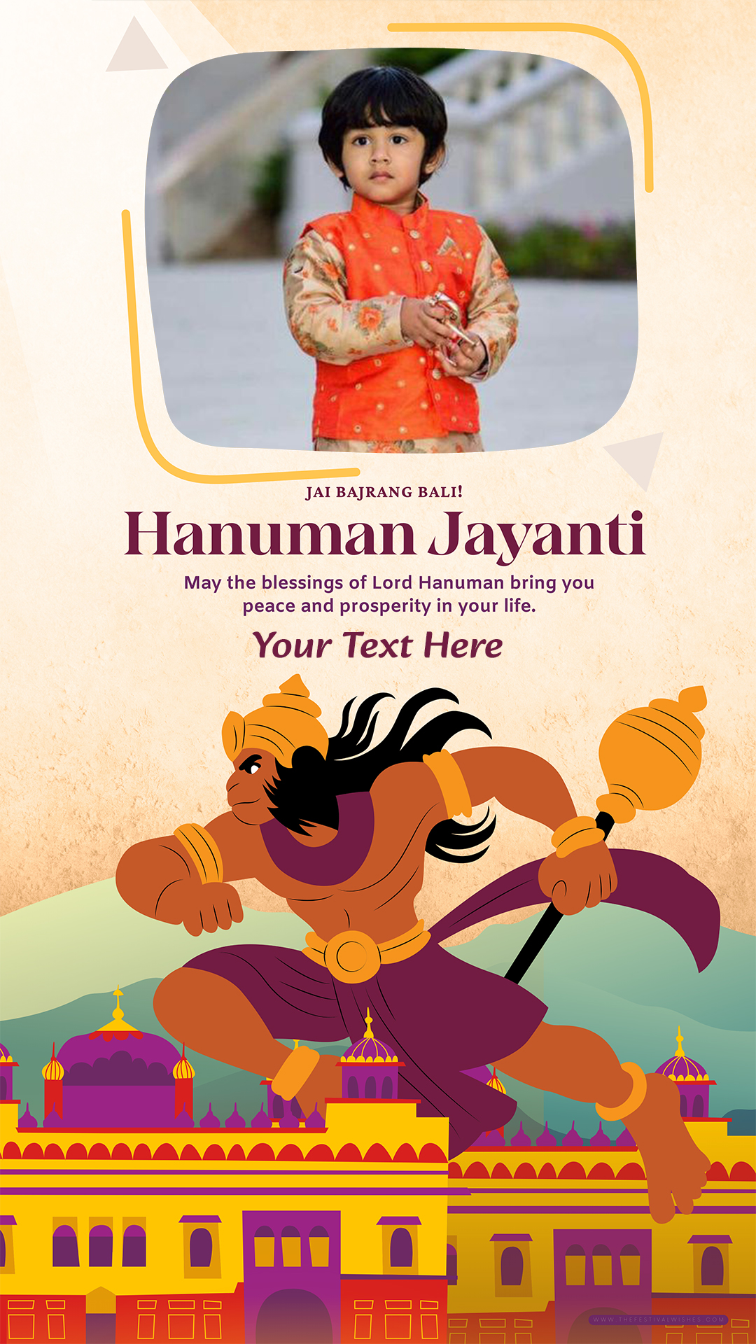 Hanuman Ji WhatsApp DP Frame Maker With Name