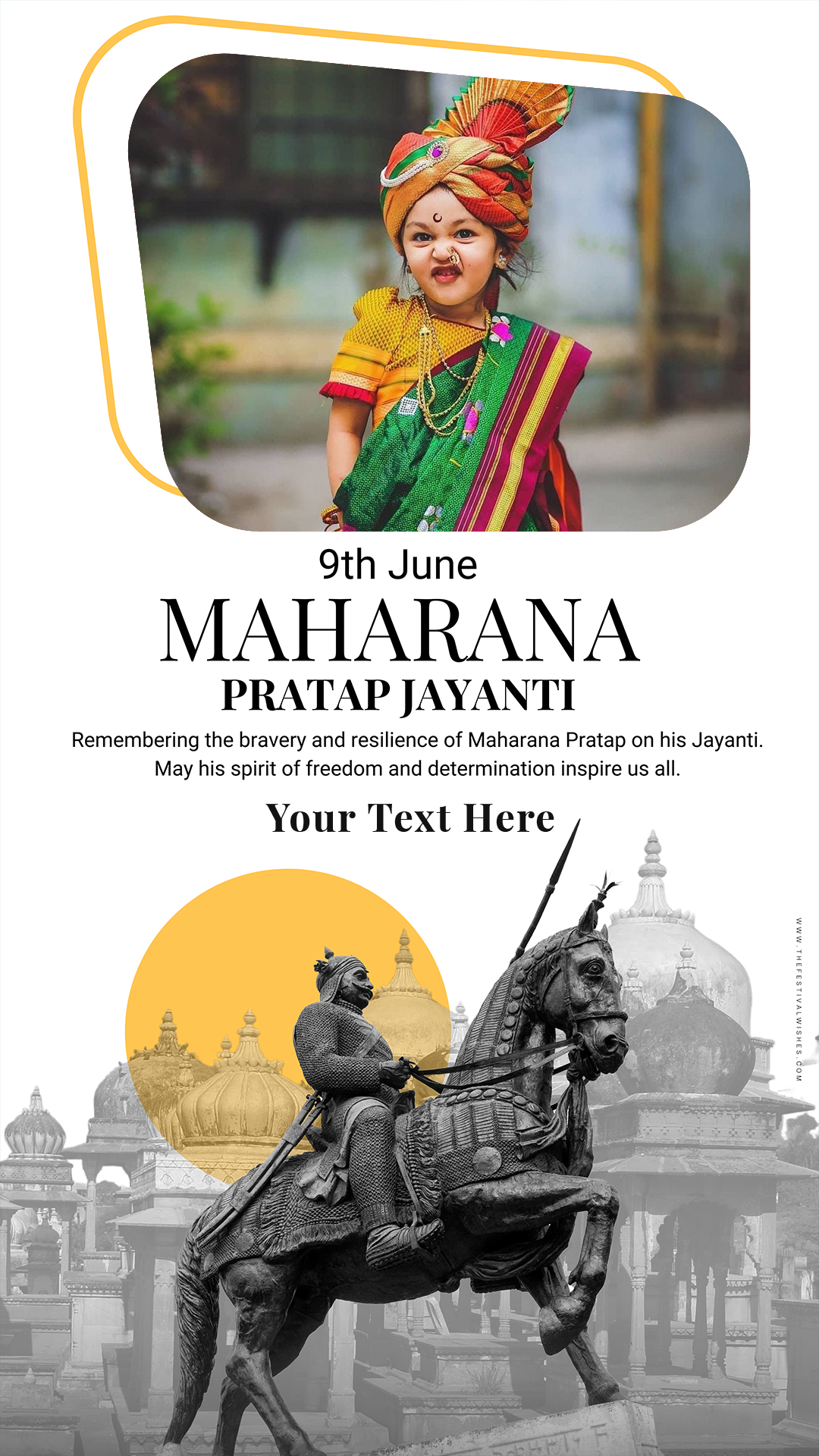 Happy Maharana Pratap Jayanti Card Photo Frame Maker With Name