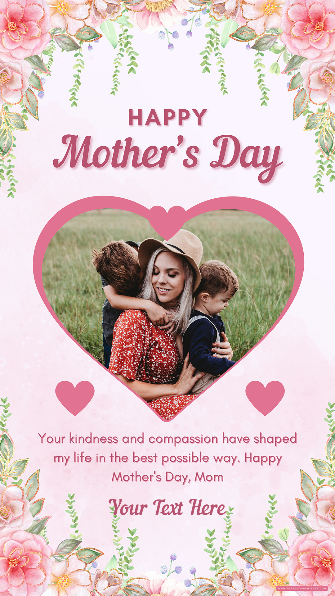 Mothers Day Wishes For All Moms Quotes Photo Frame With Name