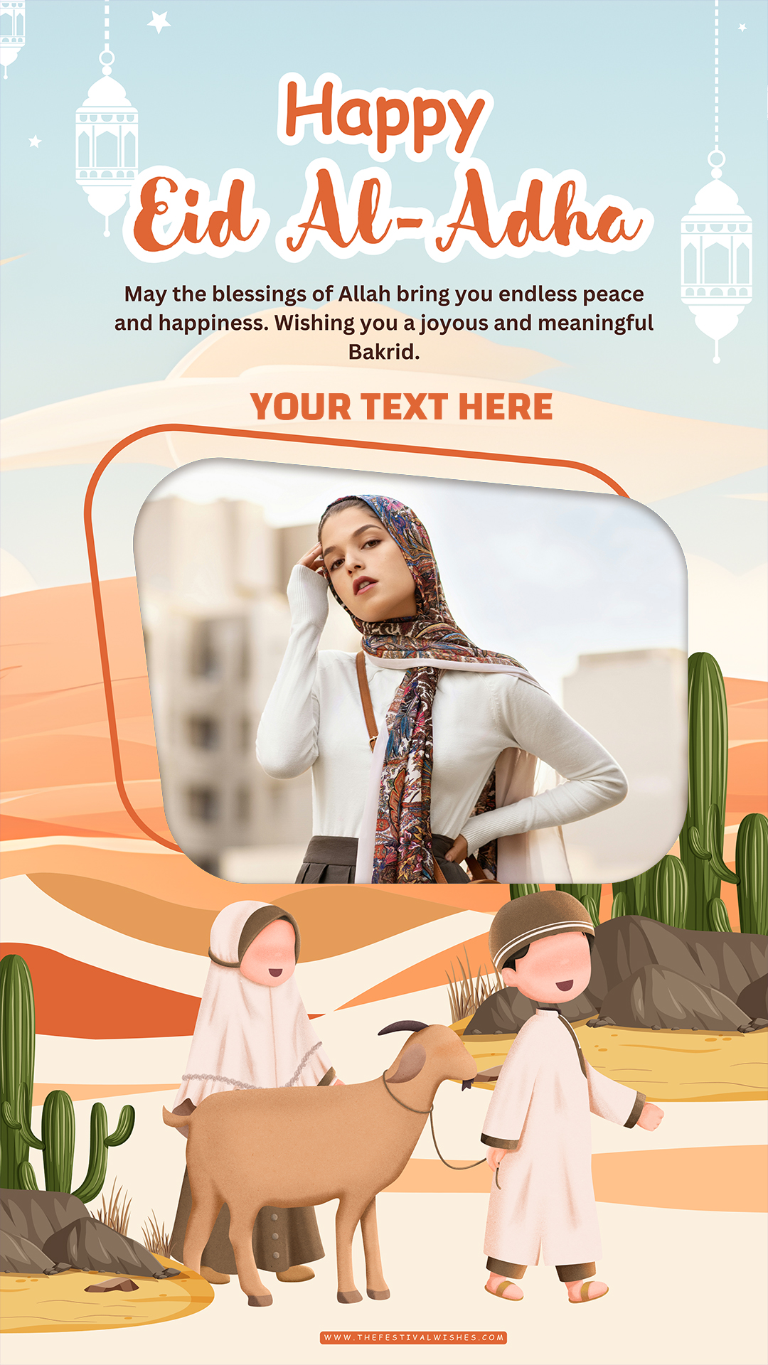 Create Bakra Eid Mubarak Status Photo Frame With Name Online