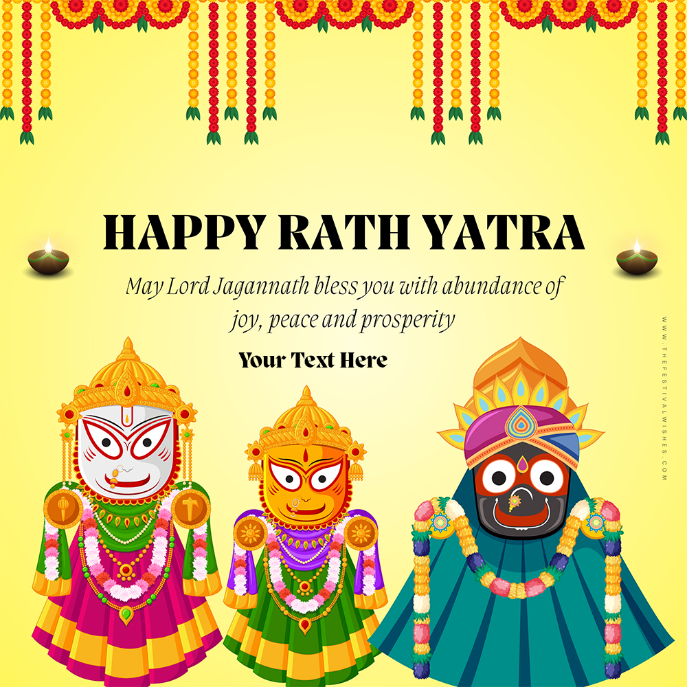 Rath Yatra Festival 2025 Wishes Image With Name And Quotes
