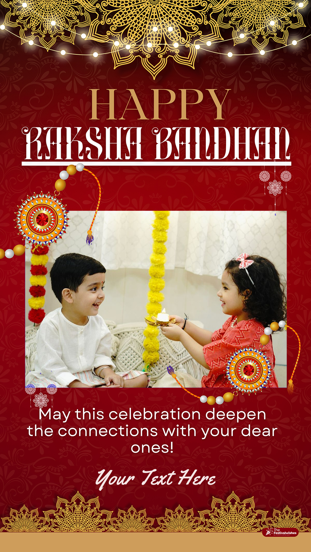 Raksha Bandhan 2025 Photo Frame Generator With Name And Picture Upload