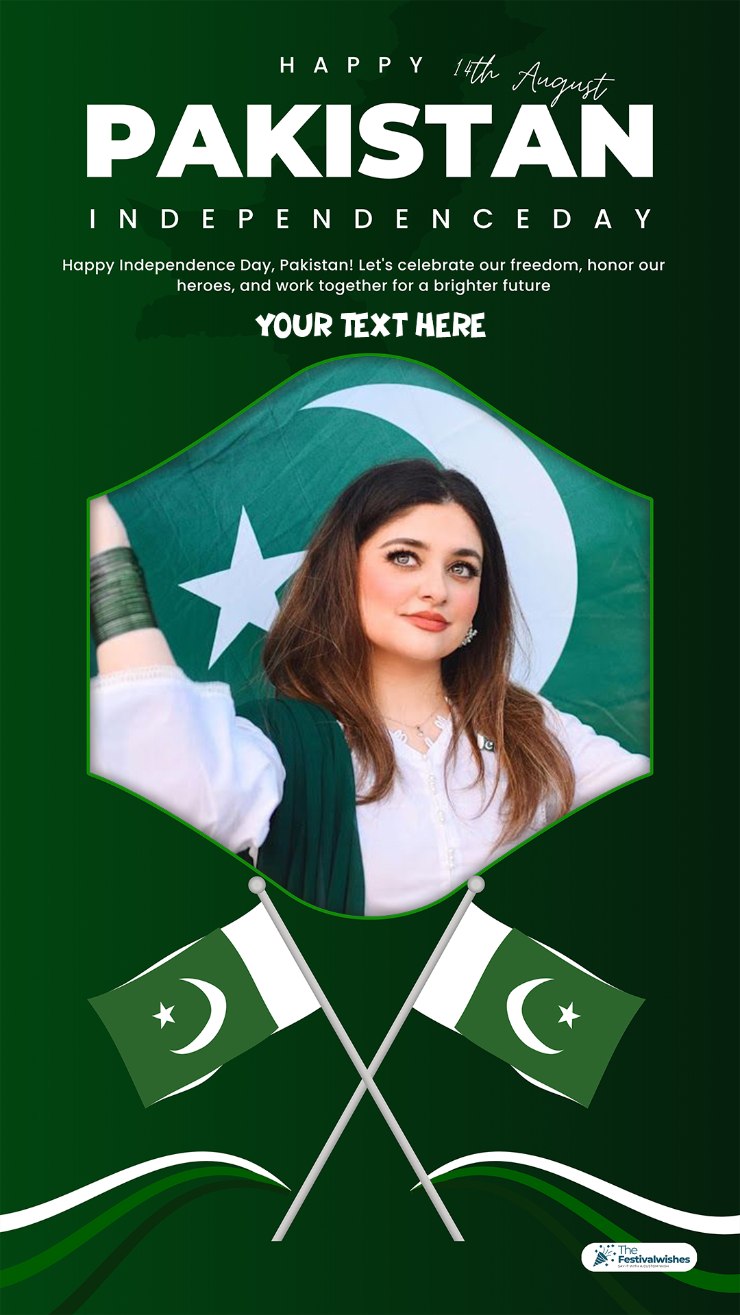 Create Pakistan Independence Day Instagram Profile Picture Frame With Name