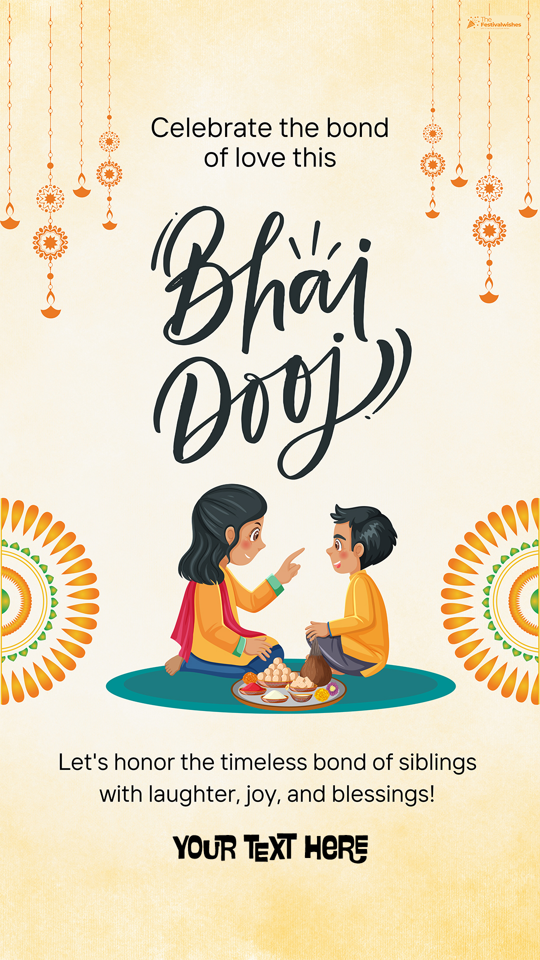 Happy Bhai Dooj Instagram Story Card Maker With Name And Picture