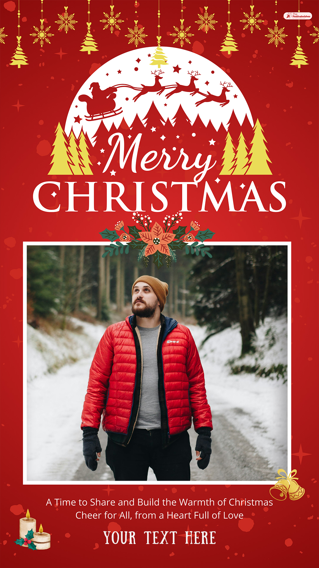 Christmas Special Card With Photo And Name Print